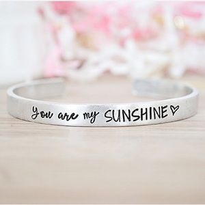 Silvertone ‘You Are My Sunshine’ Adjustable Cuff
